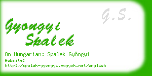 gyongyi spalek business card